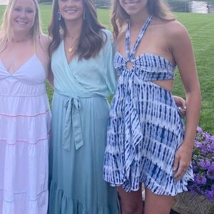 Jonathan Simkhai Tie Dye Halterneck Mini Dress